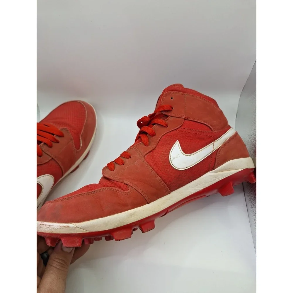 Nike Air Jordan 1 Retro MCS Mens Size 12 Baseball Cleats University Red Retro